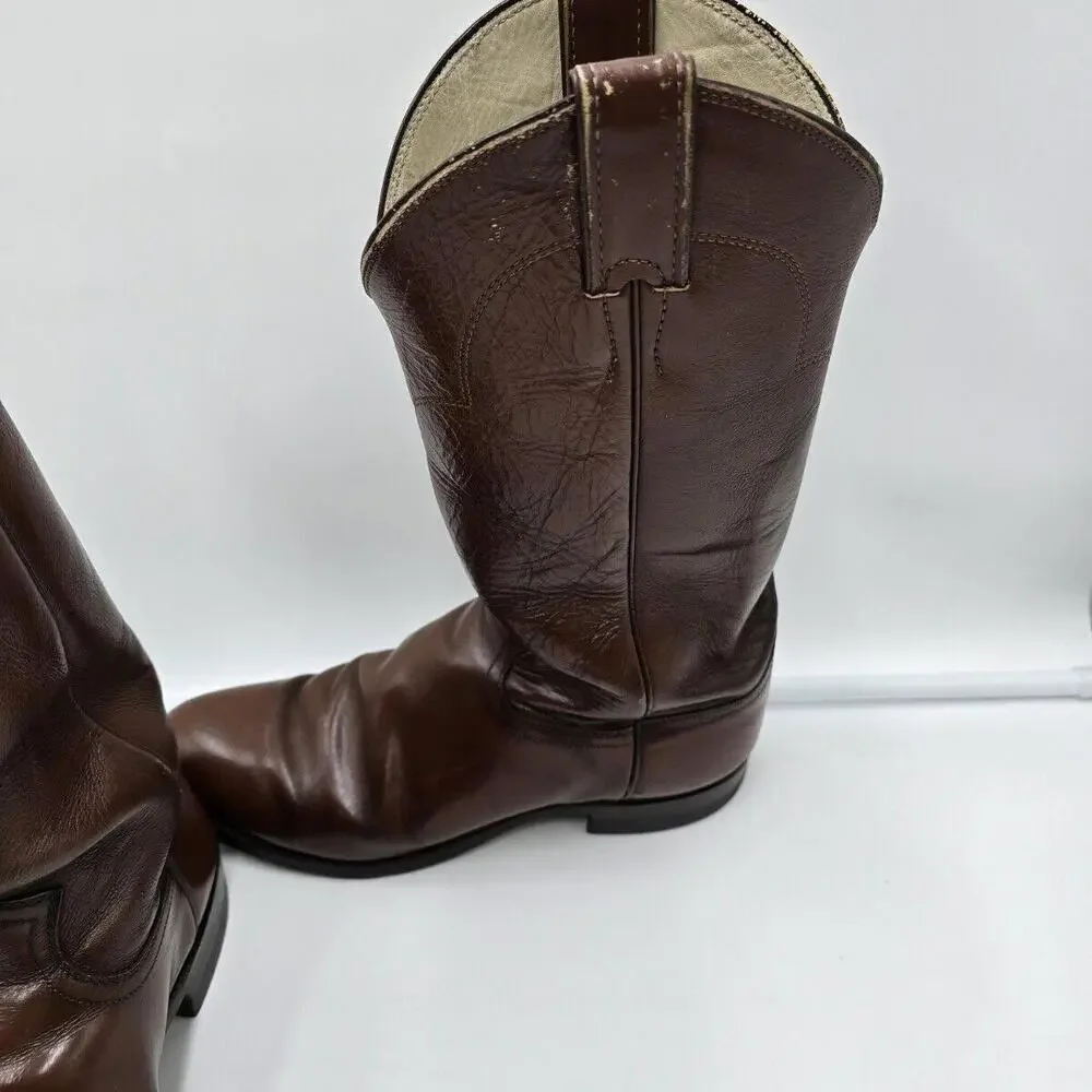 Justin Boots Men Style 3032‎ Size 8D Brown Registered No. 60752